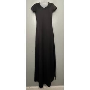 Vintage Currants Maxi Dress Juniors Size M Long Dark Black Y2K Gothic Emo Grunge